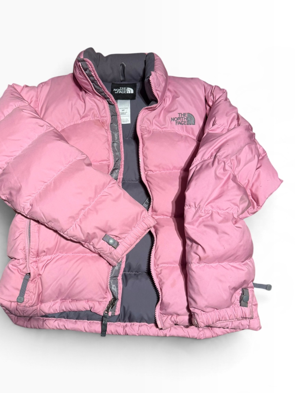 The North Face Stow Down 700 Puffer Jacket with Gray Trim S